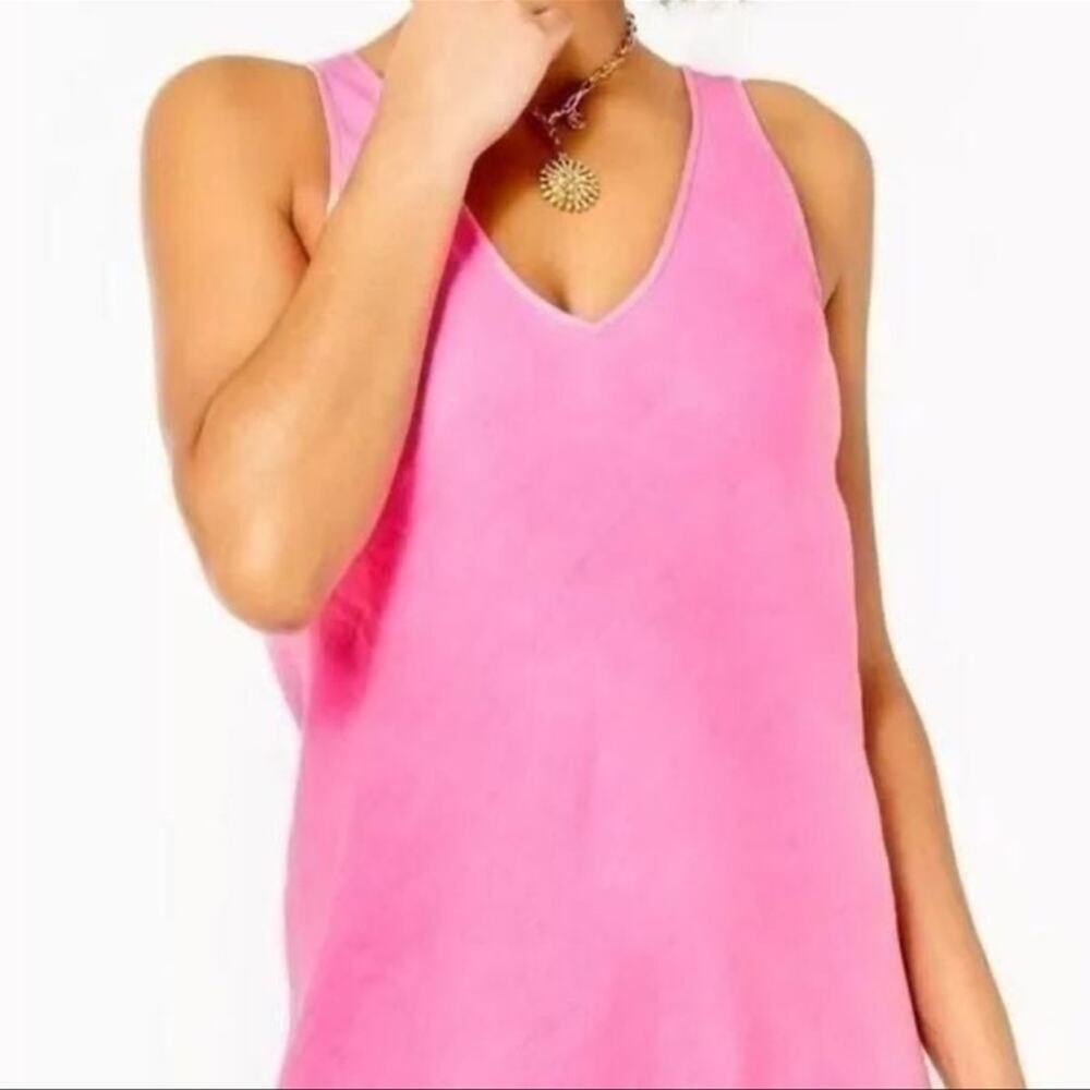 Lilly Pulitzer NWT Women's Florin Sleeveless
Linen Midi Dress pink Isle Small - Picture 4 of 9